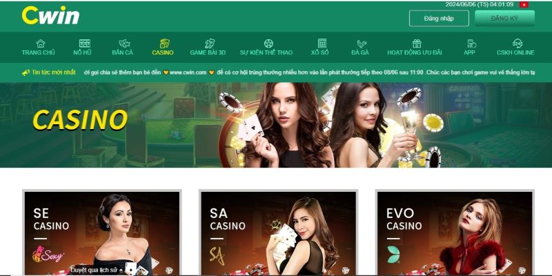 Giới thiệu cổng Casino Cwin